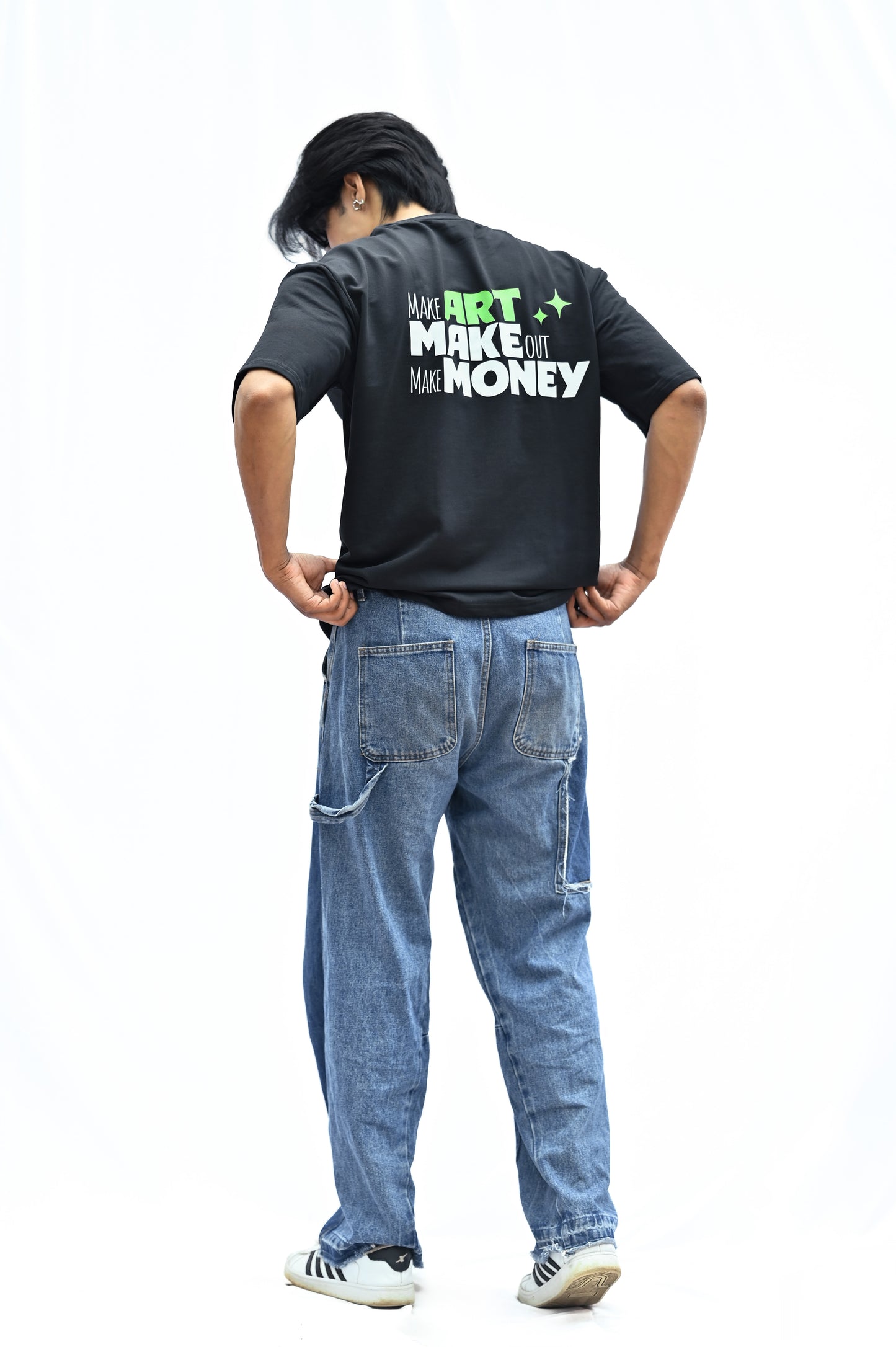 Make Art Make Out Make Money Oversized T-shirt